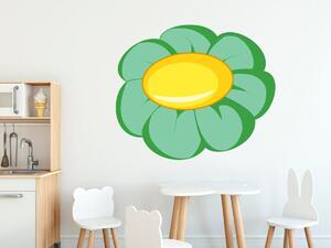 Gario Gyerek falmatrica Zöld virágocska Méret: 100 x 100 cm