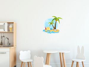 Gario Gyerek falmatrica Strand pálmákkal Méret: 10 x 10 cm