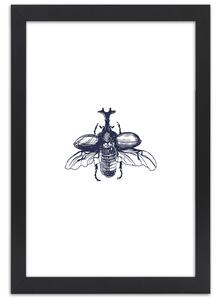 Gario Poszter Repülo bogár A keret színe: Barna, Méret: 20 x 30 cm