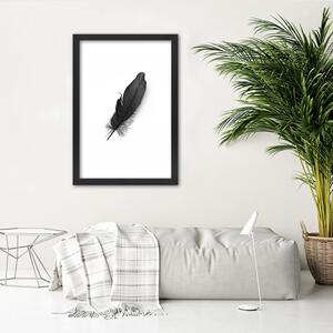 Gario Poszter Fekete toll A keret színe: Fehér, Méret: 20 x 30 cm