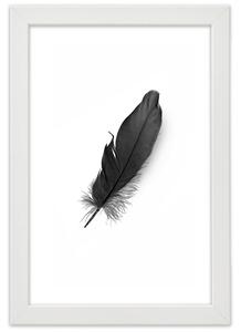 Gario Poszter Fekete toll A keret színe: Fehér, Méret: 20 x 30 cm