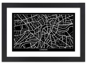 Gario Poszter City plan London A keret színe: Keret nélkül, Méret: 30 x 20 cm