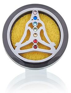 Autós Aroma Diffúzor - Pewter Yoga Chakra - 30mm