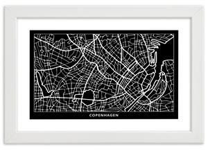 Gario Poszter Koppenhága városrendezési terve A keret színe: Fekete, Méret: 30 x 20 cm