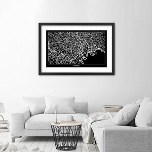 Gario Poszter Tokió város terve A keret színe: Fekete, Méret: 45 x 30 cm