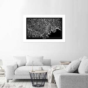 Gario Poszter Tokió város terve A keret színe: Fekete, Méret: 45 x 30 cm