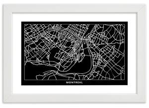 Gario Poszter City plan montreal A keret színe: Keret nélkül, Méret: 30 x 20 cm