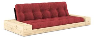 Piros kordbársony kinyitható kanapé 244 cm Base – Karup Design