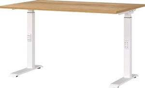 Íróasztal állítható magassággal, tölgyfa dekoros asztallappal 80x120 cm Downey – Germania