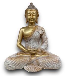 Ülő Buddha Szobor Aranyozott 30 cm