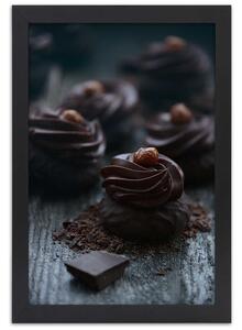 Gario Poszter Csokoládé desszert A keret színe: Természetes, Méret: 20 x 30 cm