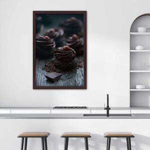 Gario Poszter Csokoládé desszert A keret színe: Természetes, Méret: 20 x 30 cm
