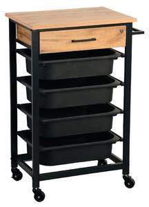 Kesper 25532 Konyhaszállító kocsi, 85 x 47 x 37cm, munkalap, 85 x 47 x 37 cm
