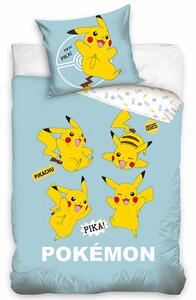 Carbotex Gyermek pamut ágynemű Pokémon Pika PikaPika Pikachu, 140 x 200 cm, 70 x 90 cm, 70 x 90 cm