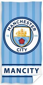 Manchester City Stripes focitörölköző, 70 x 140 cm