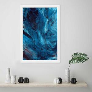 Gario Poszter Kék sziklák A keret színe: Természetes, Méret: 30 x 45 cm