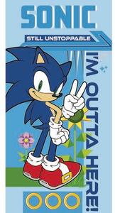 Megállíthatatlan Sonic a sündisznó gyerek törölköző, 70 x 140 cm