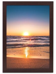 Gario Poszter Napfelkelte a tengerparton A keret színe: Természetes, Méret: 20 x 30 cm
