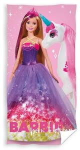 Barbie és az Egyszarvú gyerek törölköző, 70 x 140cm