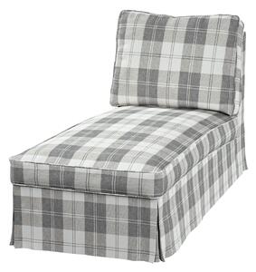 Huzat Ikea Ektorp karfa nélküli fekvőfotelhez (egyenes háttámla) termék színe szürke szövet fonott, mintás