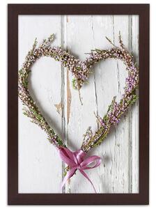 Gario Poszter Levendula szív A keret színe: Természetes, Méret: 30 x 45 cm