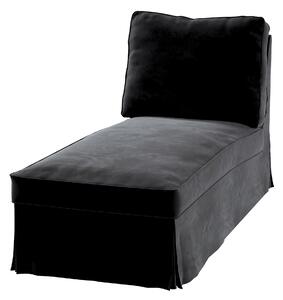 Huzat Ikea Ektorp karfa nélküli fekvőfotelhez (egyenes háttámla) termék színe fekete szövet fényes, welwet
