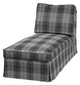 Huzat Ikea Ektorp karfa nélküli fekvőfotelhez (egyenes háttámla) termék színe szürke szövet fonott, mintás