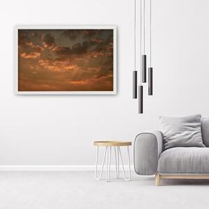 Gario Poszter Felhok naplementében A keret színe: Természetes, Méret: 100 x 70 cm