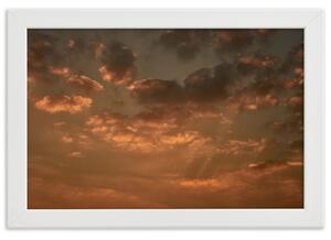 Gario Poszter Felhok naplementében A keret színe: Természetes, Méret: 100 x 70 cm