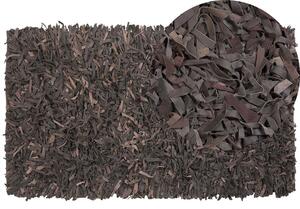 Shaggy szőnyeg - Bőr - Barna - 80x150 cm - MUT