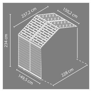 Palram Skylight barna Bővítőelem Palram kerti házakhoz 149,5x228cm