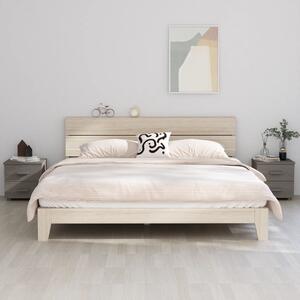 HAMAR 2 db világosszürke tömör fa éjjeliszekrény 40x35x44,5 cm