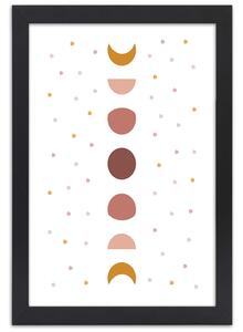 Gario Poszter Hold kompozíció A keret színe: Barna, Méret: 30 x 45 cm