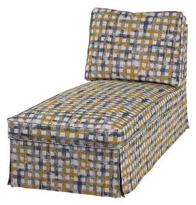 Huzat Ikea Ektorp karfa nélküli fekvőfotelhez (egyenes háttámla) termék színe kék szövet fonott, mintás