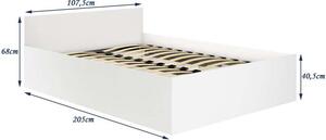 Ágy ágyráccsal és matraccal P100_200 #fehér