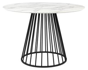 Kerek étkezőasztal márvány dekoros asztallappal ø 110 cm Floris – White Label