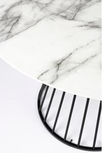 Kerek étkezőasztal márvány dekoros asztallappal ø 110 cm Floris – White Label