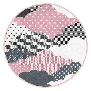 Rózsaszín-szürke gyerek szőnyeg ø 120 cm Comfort – Mila Home