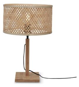 Natúr színű asztali lámpa bambusz búrával (magasság 38 cm) Java – Good&Mojo