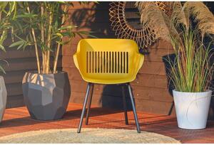 Okkersárga műanyag kerti szék szett 2 db-os Jill Rondo – Hartman