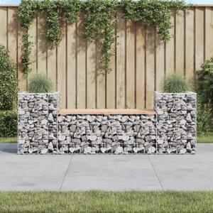 Tömör duglászfenyő gabion kerti pad 183x41x60,5 cm