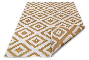 Okkersárga-fehér kültéri szőnyeg 80x150 cm Malta – NORTHRUGS