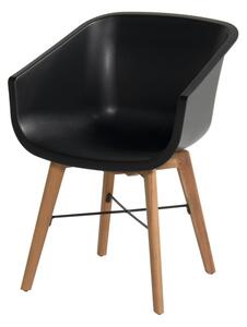Fekete műanyag kerti szék szett 2 db-os Amalia – Hartman