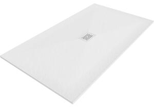Mexen Hugo, négyszögletes zuhanytálca SMC 150 x 100 cm, fehér, fehér huzat, 42101015-W