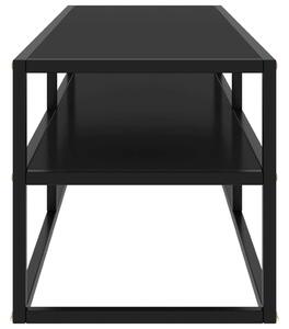 VidaXL fekete TV-szekrény fekete üveggel 120 x 40 x 40 cm