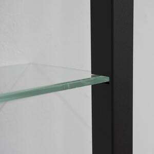 Fekete fém fali polc 46 cm Cubic – Spinder Design