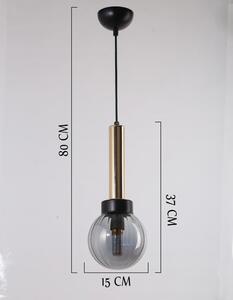 Függőlámpa üveg búrával ø 15 cm Cota – Squid Lighting