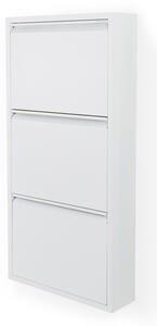 Fehér fém billenő ajtós cipőtartó 50x103x15 cm Billy – Spinder Design