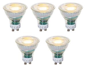 5 darabos GU10 50 mm-es dimmelhető LED izzókészlet átlátszó 2,5 W 450 lm 2700K