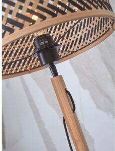 Fekete-natúr színű állólámpa bambusz búrával (magasság 128 cm) Java – Good&Mojo